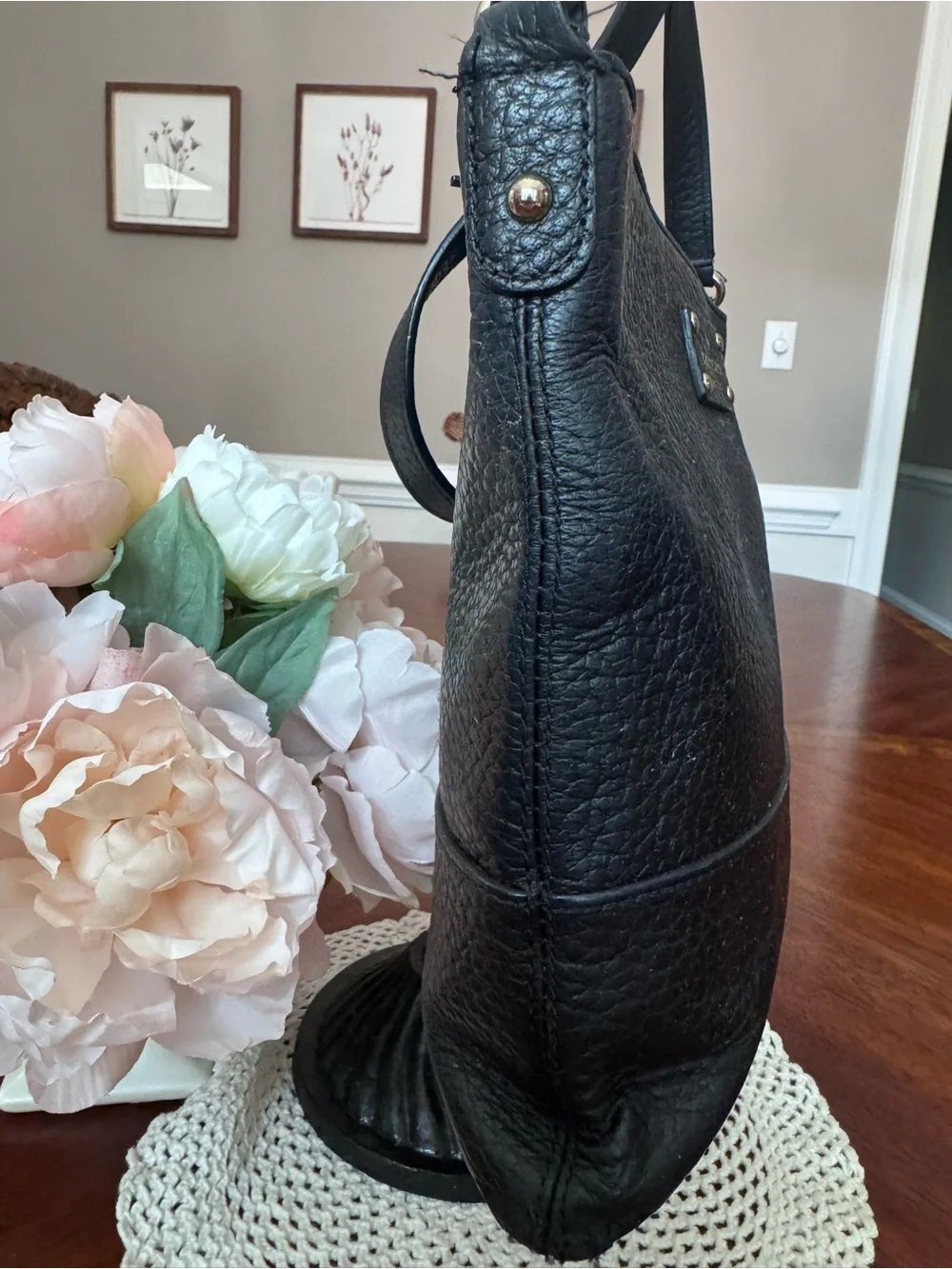Kate Spade Bay Street Cora Black Pebbled Leather Crossbody Bag